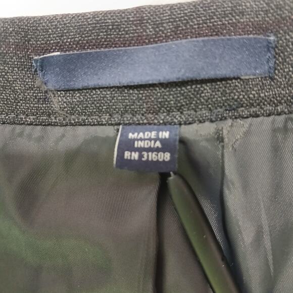 Jos.A.Bank Brrr Comfort Blazer 48L Slim-Fit Wool Charcoal Grey Window Pane Plaid - Picture 16 of 16